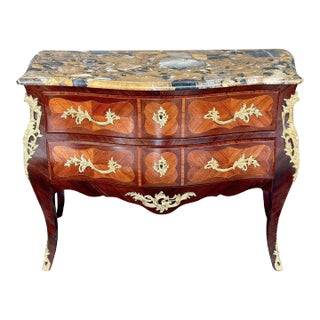 French Late 19th Century Louis XV Bombé Commode For Sale
