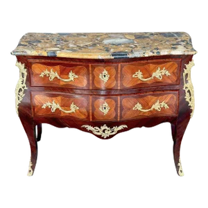 French Late 19th Century Louis XV Bombé Commode