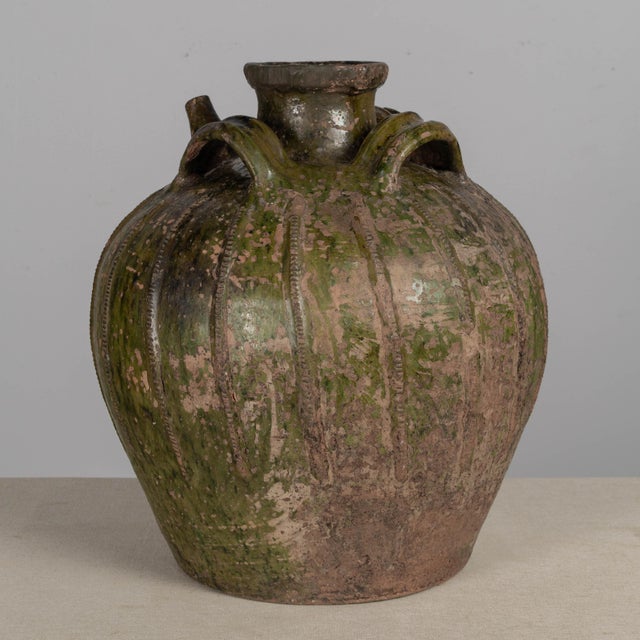 Ceramic 18th Century French Pottery Walnut Oil Jug From Perigord For Sale - Image 7 of 13