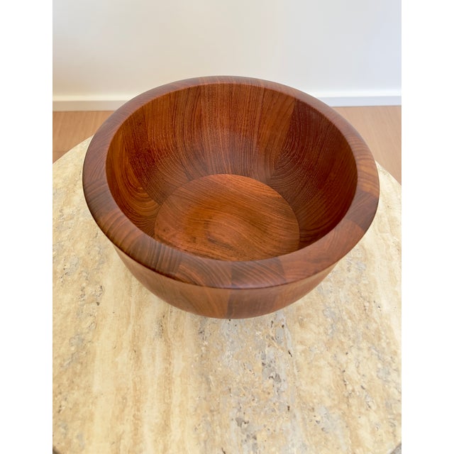 Mid-Century Modern 1980s Dansk by Jens Quistgaard Staved Teak Salad Bowl For Sale - Image 3 of 5