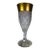 Vintage Moser "Splendid" Crystal Stemware Goblet With 24k Gold Rim For Sale