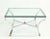 Chrome Mid-Century Modern Hoof Brass Feet Chrome and 3/4" Glass Square Coffee Table For Sale - Image 8 of 11
