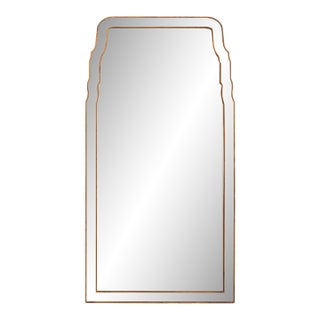 Maison Jansen Style Gilt Metal Cushion Cut Mirror For Sale