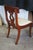 2 Antique Cherry Regency Style Pierced Harp Back Side Dining Accent Chairs For Sale - Image 9 of 14