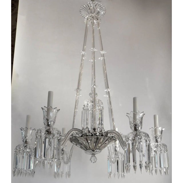 F. & C. Osler 19th Century English Cut Crystal Chandelier Signed F & C Osler For Sale - Image 4 of 11