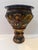 Late 20th Century Vintage Majolica Style Pedestal Jardinière Planter With Figural Relief For Sale - Image 5 of 11