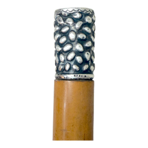 Antique 19th Century RFS & Co. Sterling Silver Malacca Wood Walking Stick Cane