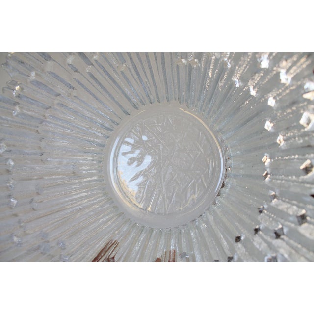 Glass Vintage Humppila Revontulet Ice Glass Centerpiece Bowl Tauno Wirkkala For Sale - Image 7 of 7