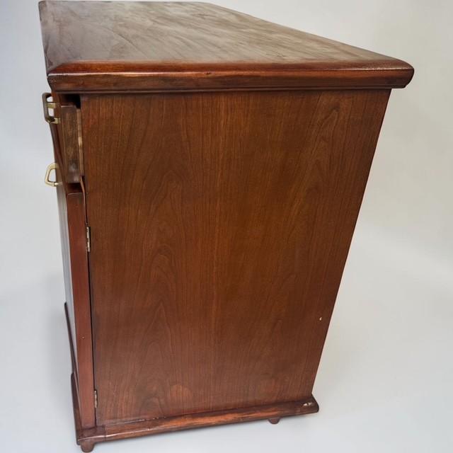 1960s Vintage Mid-Century Modern Walnut Buffet With Sculpted Atomic Base, c.1960s Refinished For Sale - Image 5 of 12