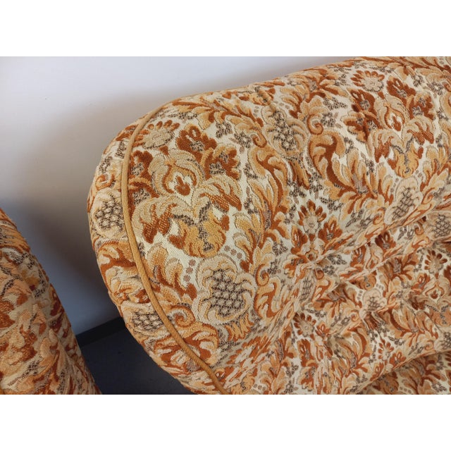 Set of Vintage Armchairs in Floral Fabric with Fringes, 1970s For Sale - Image 16 of 18