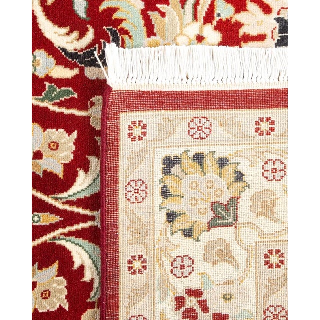 2000 - 2009 Mogul, One-of-a-Kind Hand-Knotted Area Rug in Red, 4' 1" x 6' 4" For Sale - Image 5 of 8