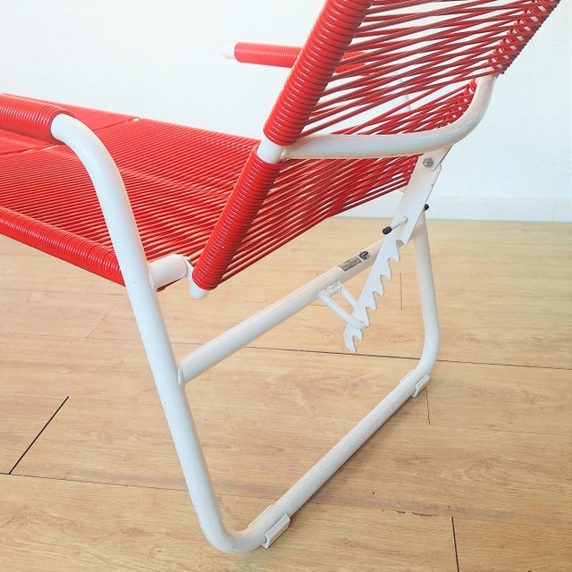 Vintage Metal and Plastic Garden Lounger by Henkel Ideal, 1970s For Sale - Image 4 of 8