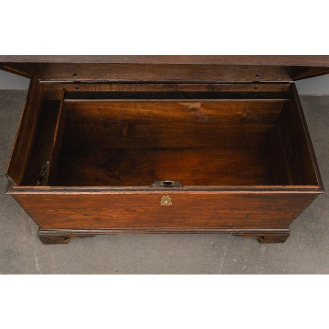 Biedermeier Round-Topped Chest in Brass, Iron and Oak For Sale - Image 15 of 18