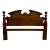 Vintage Convertible Queen or Full Size Traditional Pediment Cannonball Headboard For Sale