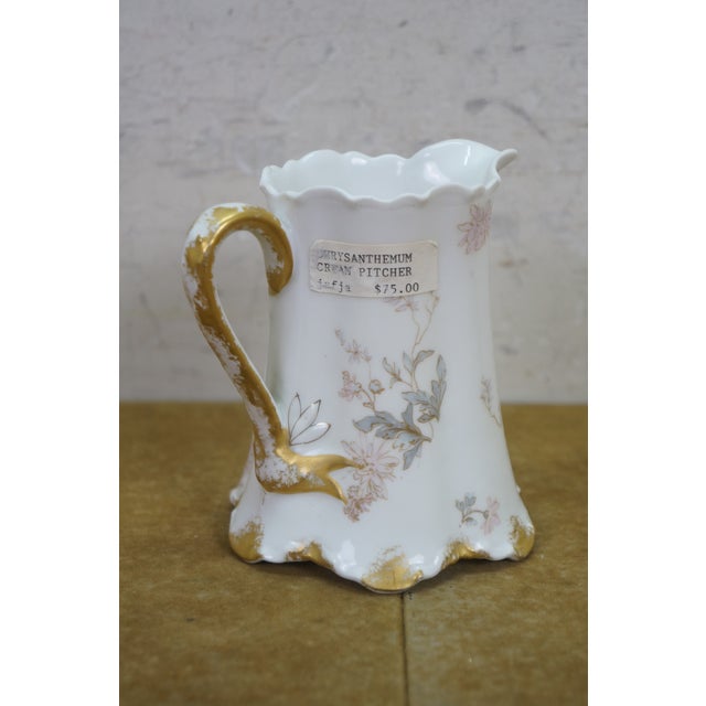 27pc Antique Haviland Limoges Porcelain Chrysanthemums Serving Dinner China For Sale - Image 15 of 17