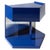 Glass Last Call Nightstand in Glossy Blue Lacquered MDF & Flute Mirror by Softhouse For Sale - Image 7 of 7