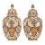Vintage Delft Vases Polychrome Tall Covered Jars Floor Vases a Pair For Sale