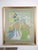 Pastel painting. Very decorative painting with a theme of two women, a bird and butterflies. Gilded frame, passepartout...