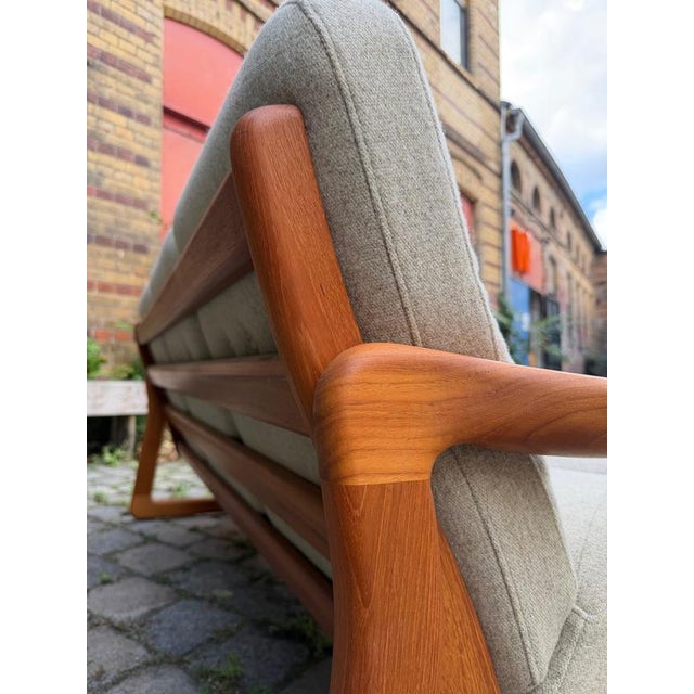 Three-Seater Sofa in Teak and Wool from Holstebro Møbelfabrik For Sale - Image 9 of 11