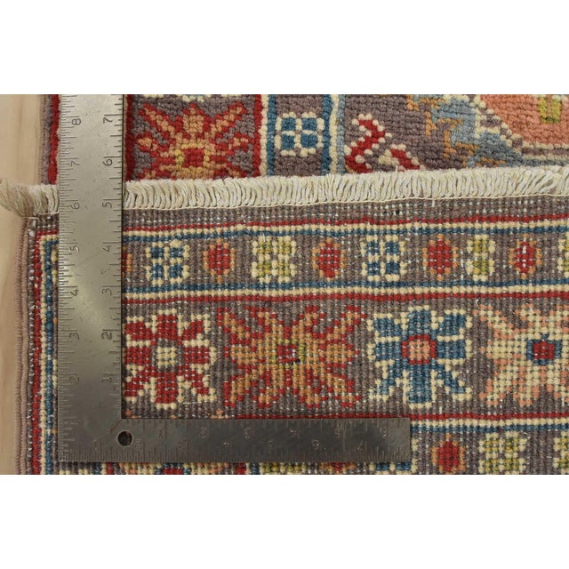 Kazak Runner 2′ X 6′ Purple Wool Tribal Hand-Knotted Oriental Rug For Sale - Image 10 of 10