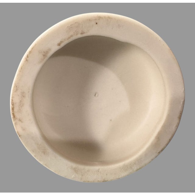 Early 20th Century Antique Victorian 13.5" Art Nouveau Figural Parian Statue of a Robed Maiden Signed W.H.Goss For Sale - Image 5 of 7