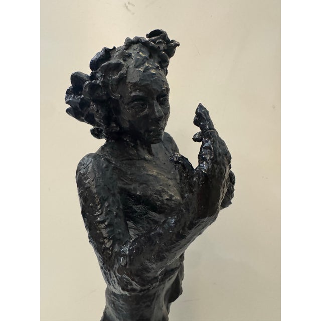 1990s Vintage Woman Sculpture For Sale - Image 5 of 12