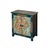 This cabinet/table is painted with colorful (distressed Teal Green and light green celadon base ) Tibetan style flower &...