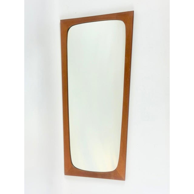Mid-Century German Wall Mirror in Teak, 1970s For Sale - Image 12 of 12