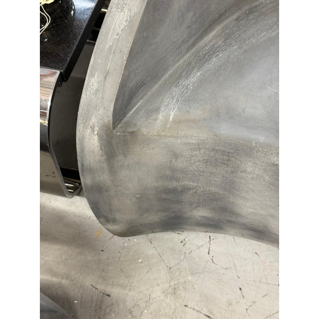 Attributed to Vladimir Kagan for Ralph Pucci Ltd Edition Grey Foundry Chairs and Ottoman For Sale - Image 14 of 15
