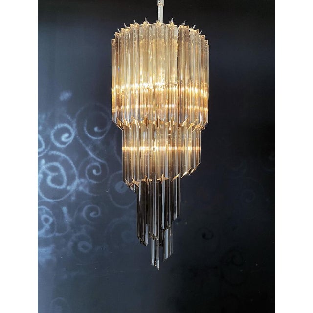 Murano Glass Spiral Chandelier, 1990 For Sale - Image 10 of 18
