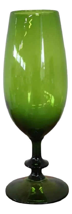 Italian Vase in Green Art Glass, 1960s