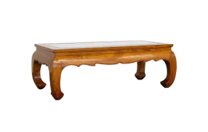 Vintage Chinese Ming-Style Yumu Latticework Top Low Table/Coffee Table