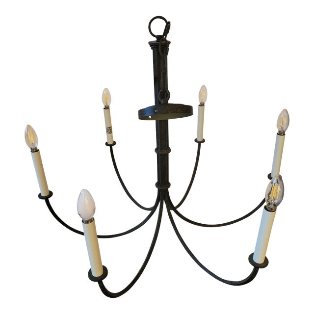 Visual Comfort Iron Chandelier For Sale