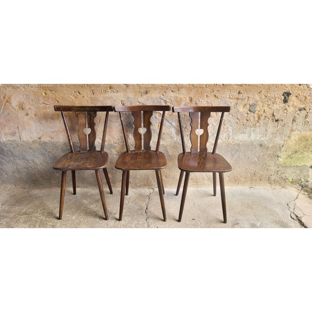 Brown Bistro Chairs, 1960s, Set of 4 For Sale - Image 8 of 15