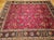 Red Vintage Tabriz Rug, Hand-Knotted Wool, All Over Geometric Pattern, Red & Navy, 10x13 For Sale - Image 8 of 18