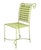 A set of four delightful garden chairs; France, 1960s. Finished in a vibrant spring green, each chair is comprised of a...