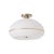 Mid-Century Modern Nova of California Brass Flush Mount Ceiling Light - Modern Brass Steel, Fixure Lamp, White Lucite Shade, Ceiling Light Fixture, Bedroom For Sale - Image 3 of 4