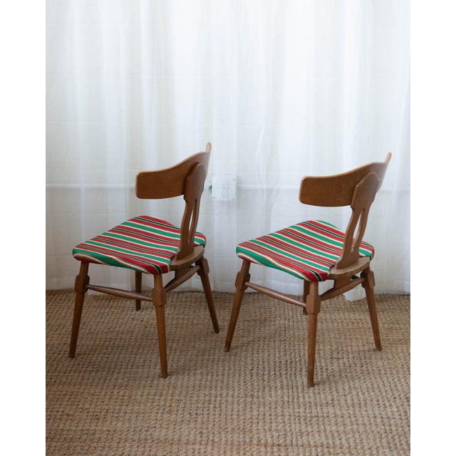 Wood Henning Kjaernulf Attributed Oak and Wood Dining Chairs - A Pair For Sale - Image 7 of 12