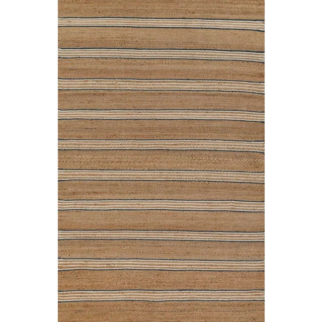 Erin Gates by Momeni Chestnut Stripe Blue Hand Woven Wool Area Rug 3'6" X 5'6" For Sale - Image 10 of 10