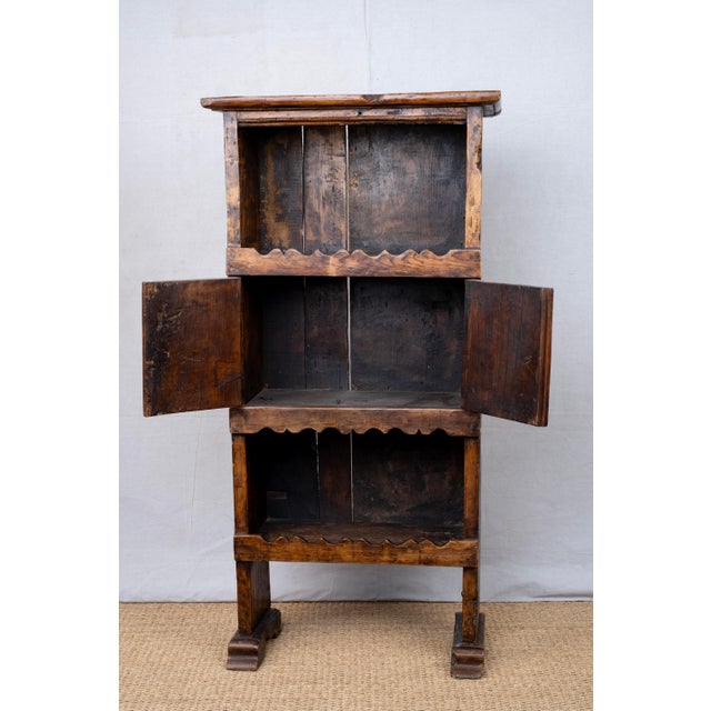 Brown Mid 20th Century Carved Spanish Wood Bookcase For Sale - Image 8 of 11
