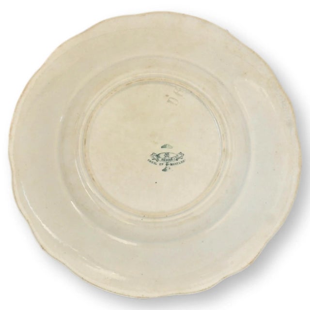 Antique French plate depicting "Divorce" Translation " Would you accept the offer of my arm and my conduct after 10 years...