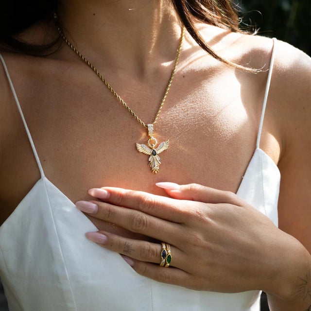 Emerald Teardrop Gemstone Adjustable Gold Ring, Size 4 For Sale - Image 4 of 9