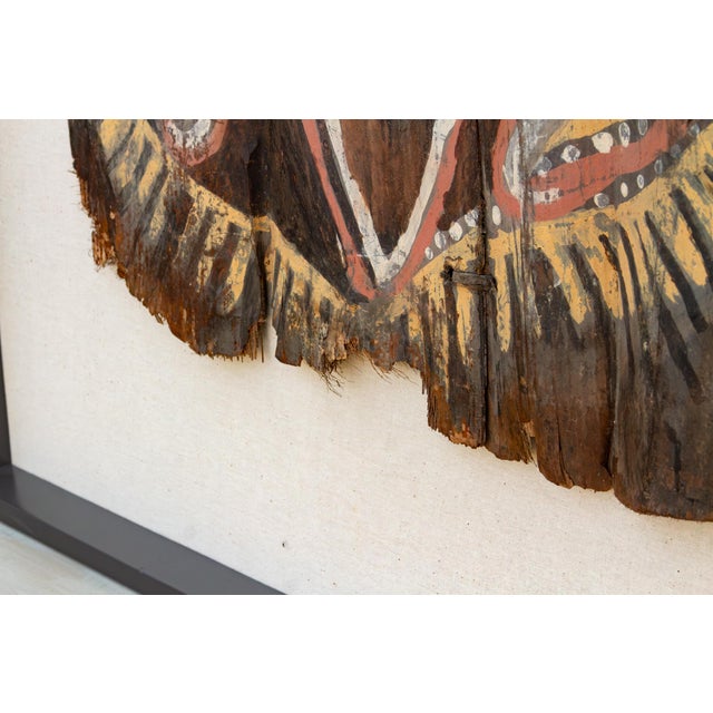 Brown Mid Century Papua New Guinea Bark Painting For Sale - Image 8 of 11