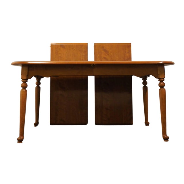 Wood Ethan Allen Heirloom Nutmeg Maple Colonial Early American 96" Dining Table 10-6163p For Sale - Image 7 of 12