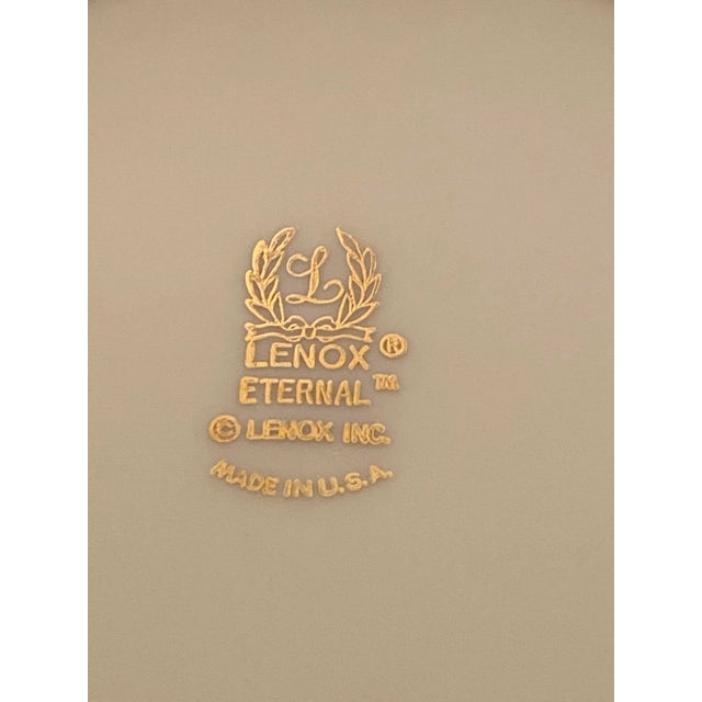 Late 20th Century Lenox Eternal Dinner Plate Vintage Excellent "Mint" Condition For Sale In Denver - Image 6 of 7