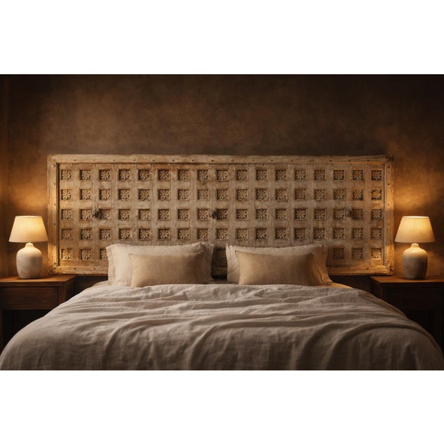 Mid 20th Century Antique Jaipur Ceiling Panel / Headboard For Sale - Image 9 of 9