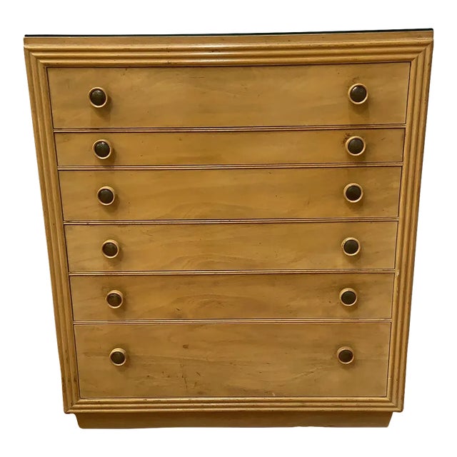 Mid Century Modern Cork and Wood Dresser by Paul Frankl For Sale