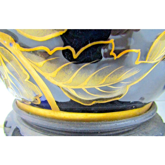 Late 19th Century Keller & Guerin French Porcelain Vase With Lion Rampant Table Lamps - a Pair For Sale - Image 11 of 16