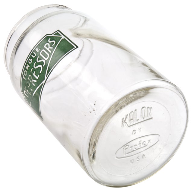 Kalon Profex Glass Tongue Depressor Storage Jar Chairish