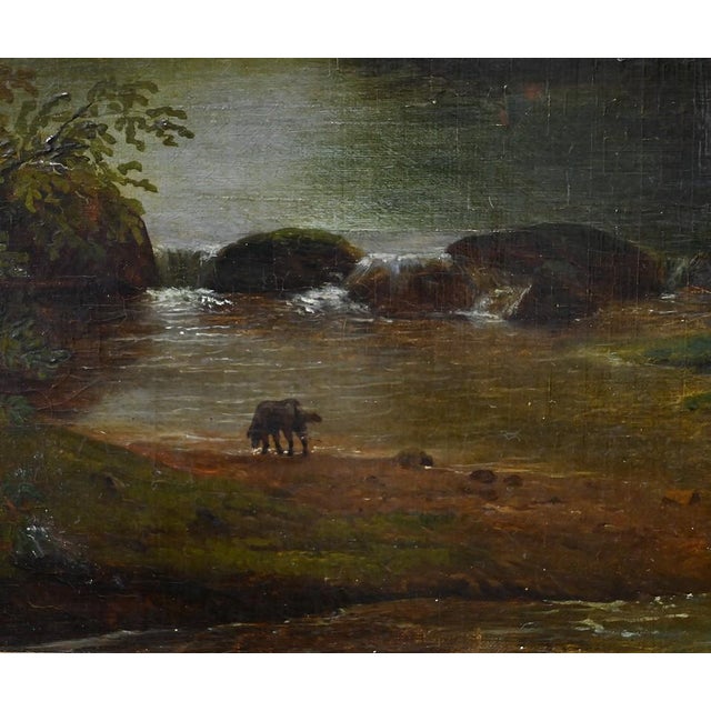 A. Savary, Discussion by the River, Mid-19th Century, Oil on Canvas For Sale - Image 10 of 16